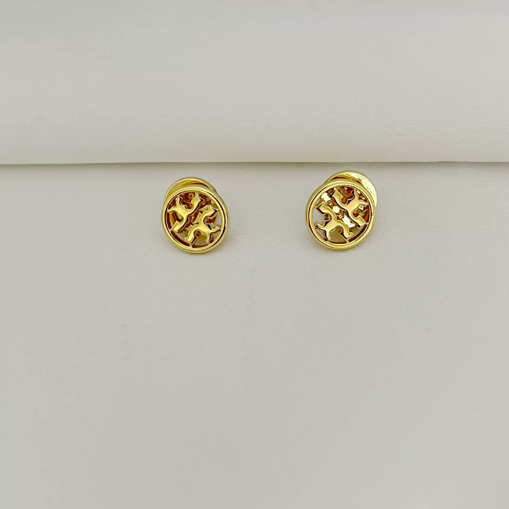 Tory Burch Hollow Letter Metal Earrings
